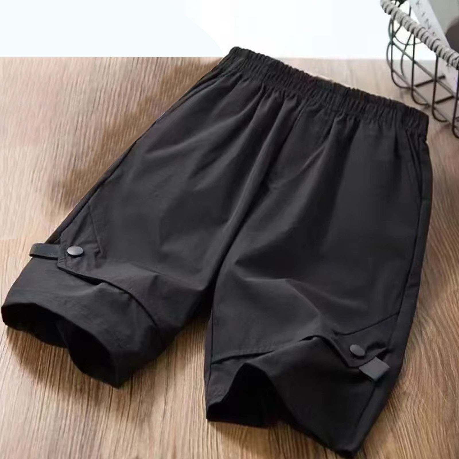 JingChang Boys Summer Work Shorts Lightweight Athletic Shorts with Pockets for Workout Gym Training Outdoor,Black,9 Years